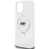 Karl Lagerfeld KLHMP15SHMRSKHH iPhone 15 6.1" white/white hardcase Ring Stand Karl Head MagSafe