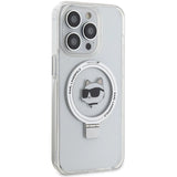 Karl Lagerfeld KLHMP15XHMRSCHH iPhone 15 Pro Max 6.7" white/white hardcase Ring Stand Choupette Head MagSafe