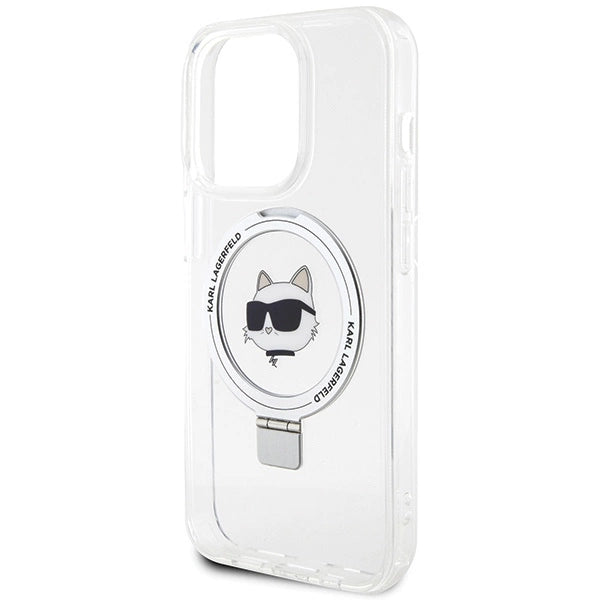Karl Lagerfeld KLHMP15XHMRSCHH iPhone 15 Pro Max 6.7" white/white hardcase Ring Stand Choupette Head MagSafe