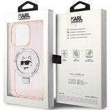 Karl Lagerfeld KLHMP15XHMRSCHP iPhone 15 Pro Max 6.7" pink/pink hardcase Ring Stand Choupette Head MagSafe