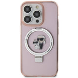 Karl Lagerfeld KLHMP15XHMRSKCP iPhone 15 Pro Max 6.7" pink/pink hardcase Ring Stand Karl&Choupette MagSafe