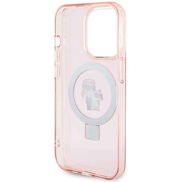 Karl Lagerfeld KLHMP15XHMRSKCP iPhone 15 Pro Max 6.7" pink/pink hardcase Ring Stand Karl&Choupette MagSafe