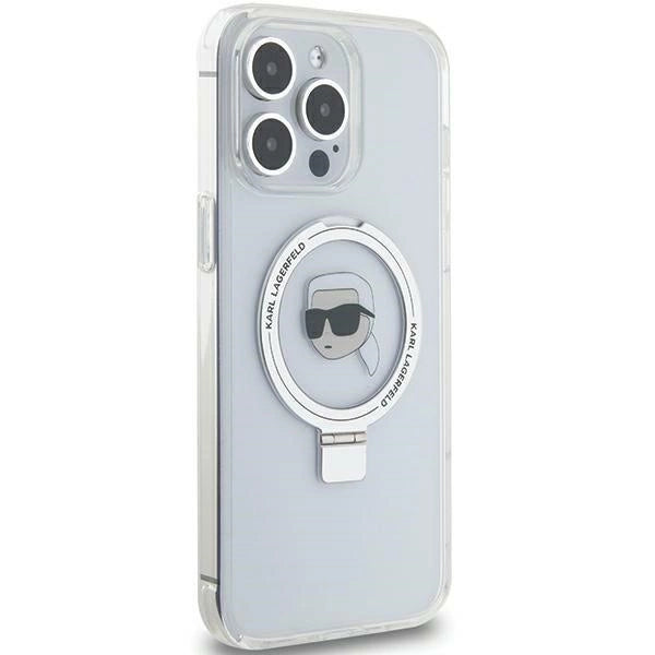 Karl Lagerfeld KLHMP15XHMRSKHH iPhone 15 Pro Max 6.7" white/white hardcase Ring Stand Karl Head MagSafe
