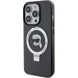 Karl Lagerfeld KLHMP15XHMRSKHK iPhone 15 Pro Max 6.7" black/black hardcase Ring Stand Karl Head MagSafe