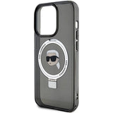 Karl Lagerfeld KLHMP15XHMRSKHK iPhone 15 Pro Max 6.7" black/black hardcase Ring Stand Karl Head MagSafe