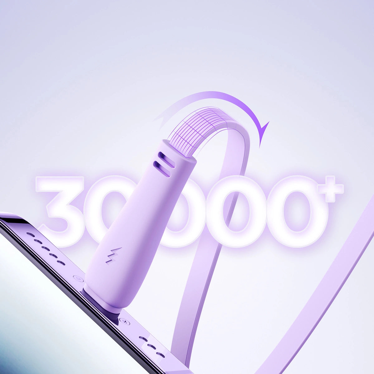 Joyroom Colorful Series S-A40 Kabel Retractable 3in1 USB-A - USB-C / Lightning / Micro USB 1m - Purple