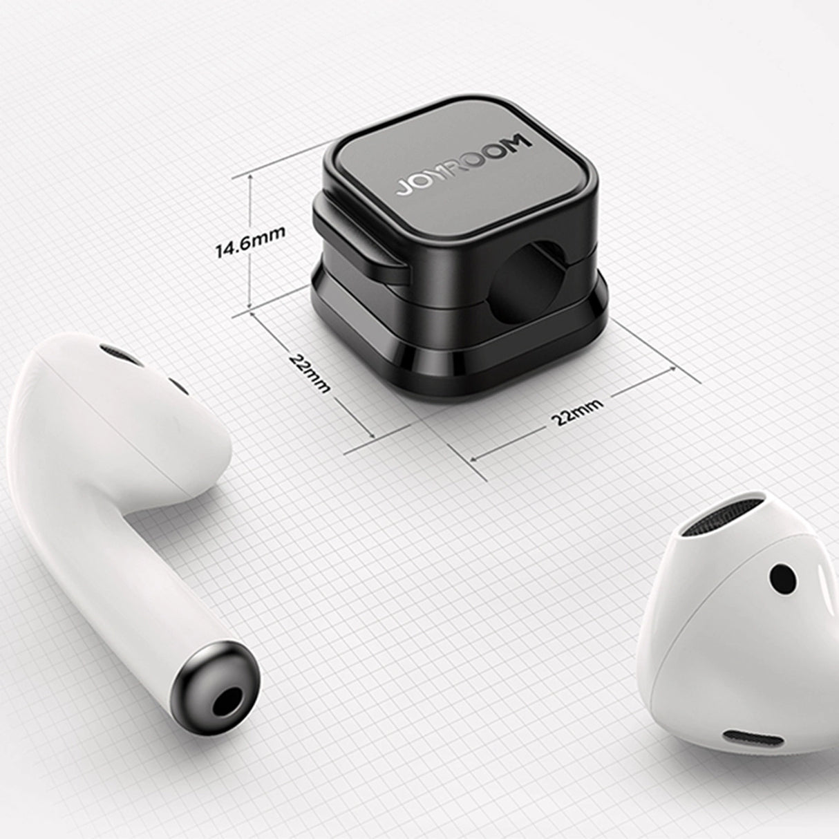 Joyroom JR-ZS368 magnetisk kabelorganisator - sort (3 st.)