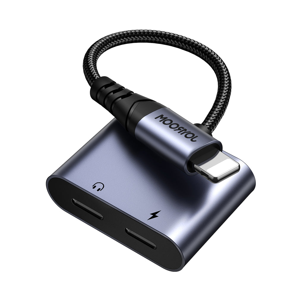 Joyroom SY-L02 Lightning til 2x Lightning DAC adapter 2in1 - sort