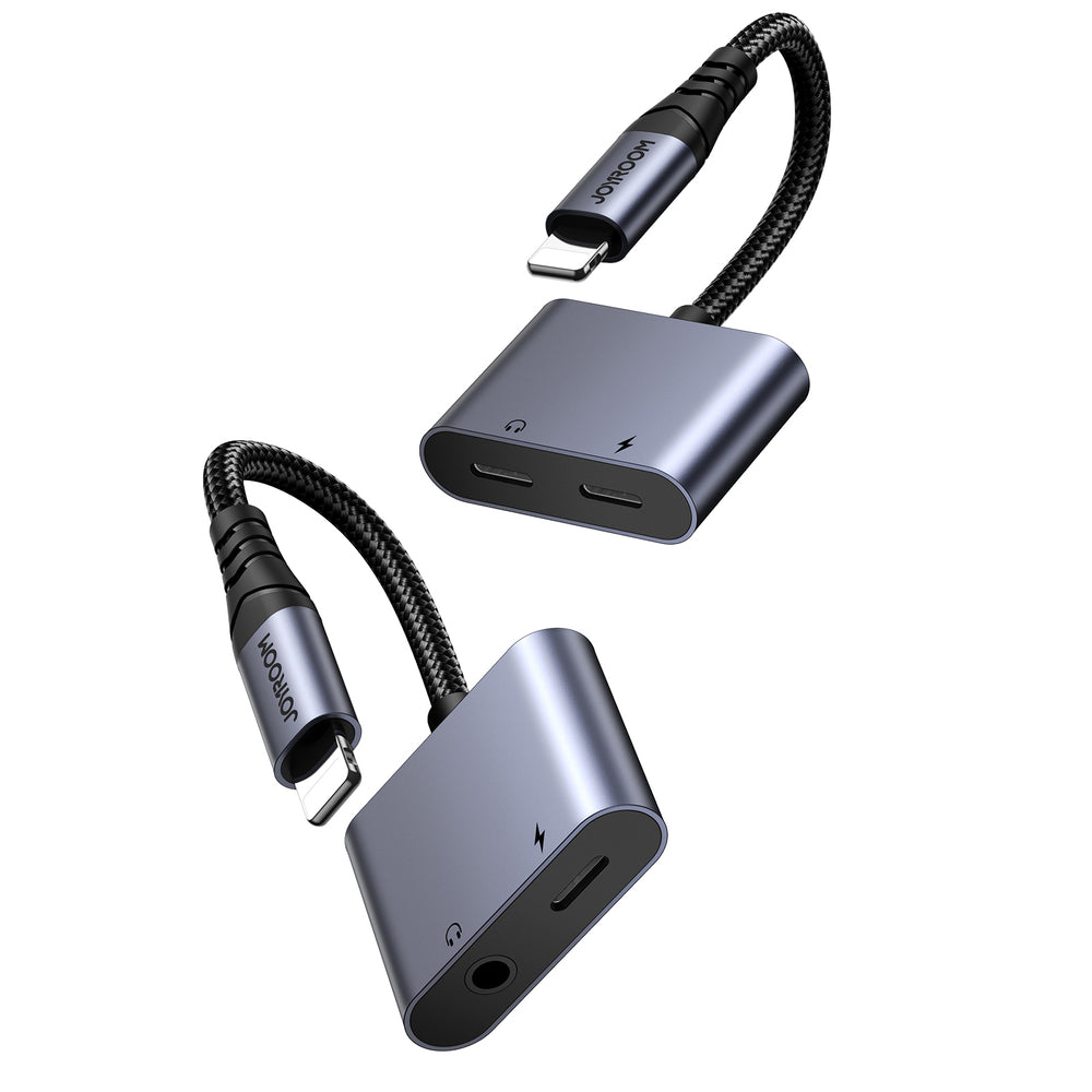 Joyroom SY-L02 Lightning til 2x Lightning DAC adapter 2in1 - sort