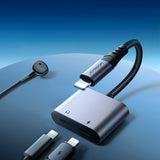Joyroom SY-L02 Lightning til 2x Lightning DAC adapter 2in1 - sort