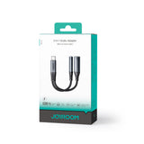 Joyroom SY-C02 2in1 DAC adapter USB-C til USB-C / 3,5 mm mini jack - sort