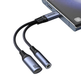 Joyroom SY-C02 2in1 DAC adapter USB-C til USB-C / 3,5 mm mini jack - sort