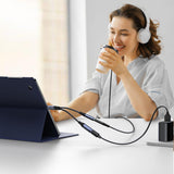 Joyroom SY-C02 2in1 DAC adapter USB-C til USB-C / 3,5 mm mini jack - sort