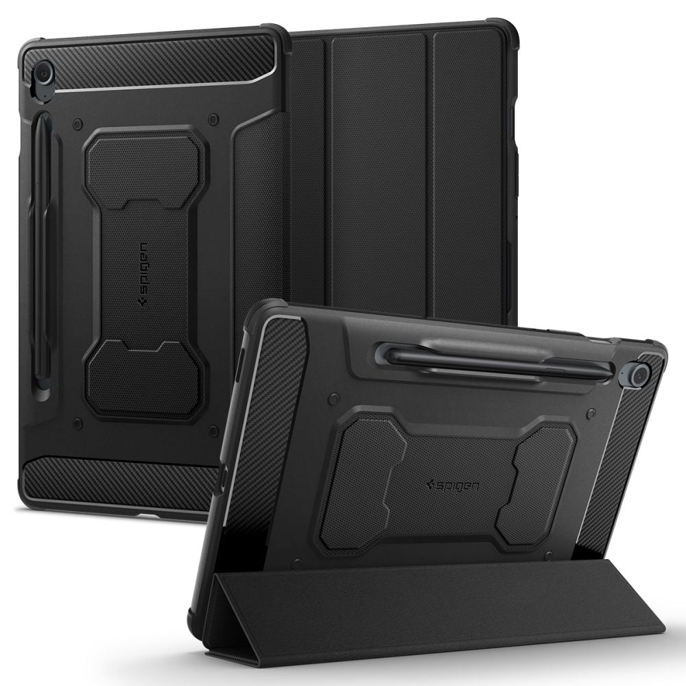 Spigen Rugged Armor Pro-kasse til Samsung Galaxy Tab S9 FE 10.9'' X510 / X516B - sort