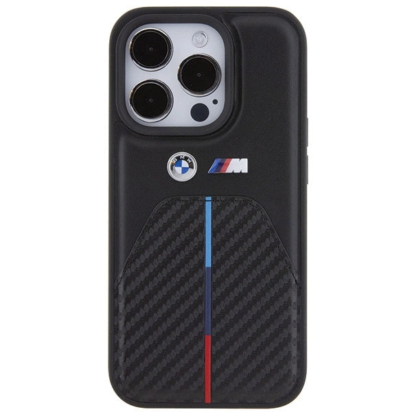 BMW Stamped Tricolor Stripe iPhone 15 Pro Case - sort
