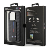 BMW Grip Stand Smooth & Carbon Case til iPhone 15 Pro - sort