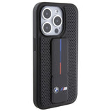 BMW Grip Stand Smooth & Perforeret kuffert til iPhone 15 Pro - sort