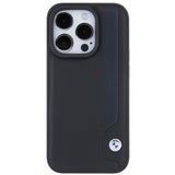 BMW læder Blue Dots iPhone 15 Pro Max Case - sort