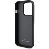 BMW læder Quilted case til iPhone 15 Pro Max - sort