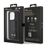 BMW Grip Stand Smooth & Perforeret kuffert til iPhone 15 Pro Max - sort