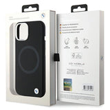 BMW Signature Liquid Silicone MagSafe case for iPhone 15 Plus - black