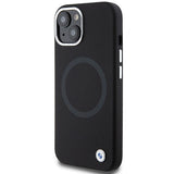 BMW Signature Liquid Silicone MagSafe case for iPhone 15 - black