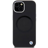 BMW Signature Liquid Silicone MagSafe case for iPhone 15 - black