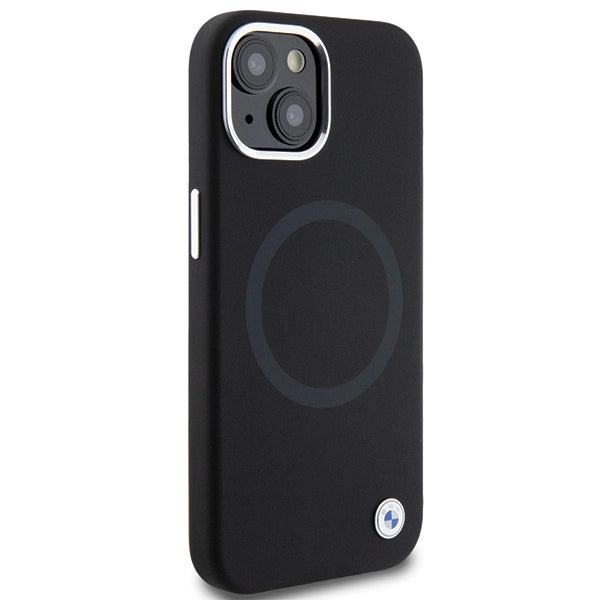 BMW Signature Liquid Silicone MagSafe case for iPhone 15 - black