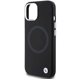 BMW Signature Liquid Silicone MagSafe case for iPhone 15 - black