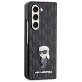 Karl Lagerfeld Saffiano Monogram Ikonik Pin case for Samsung Galaxy Z Fold 5 - black