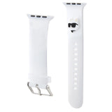 Karl Lagerfeld 3D Rubber Choupette Head Strap for Apple Watch 42/44/45/49mm - White