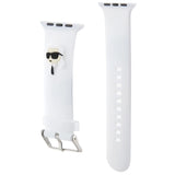 Karl Lagerfeld 3D Rubber Karl Head strap for Apple Watch 42/44/45/49mm - white