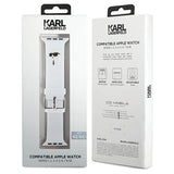 Karl Lagerfeld 3D Rubber Karl Head strap for Apple Watch 42/44/45/49mm - white