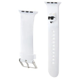 Karl Lagerfeld 3D Rubber Choupette Heads Strap for Apple Watch 38/40/41mm - White