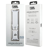 Karl Lagerfeld 3D Rubber Choupette Heads Strap for Apple Watch 38/40/41mm - White