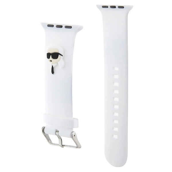 Karl Lagerfeld 3D Rubber Karl Head strap for Apple Watch 38/40/41mm - white