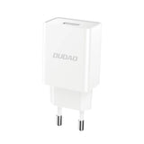 Dudao A4EU USB-A 2.1A vægoplader - hvid + USB-A - micro USB-kabel