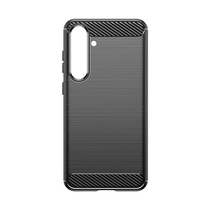 Case for Carbon Case Samsung Galaxy S24+ fleksibelt silikon carbon cover - sort
