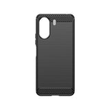 Carbon Case til Xiaomi Redmi 13c Fleksibel silikon Carbon Cover - sort