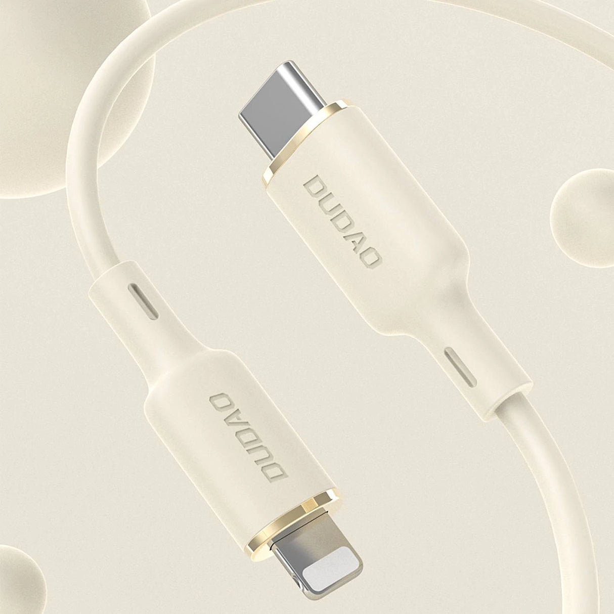 Dudao L7SCL USB-C - Lightning kabel 30W 1m - beige