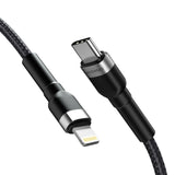 Wozinsky WNBCL2 Lightning / USB-C PD 30W kabel 2 m - sort