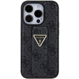 Guess Grip Stand 4G Triangle Strass case for iPhone 15 Pro - black
