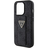Guess Grip Stand 4G Triangle Strass case for iPhone 15 Pro Max - black