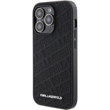 Karl Lagerfeld Quilted K Pattern iPhone 15 Pro Case - Black