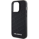 Karl Lagerfeld Quilted K Pattern iPhone 15 Pro Case - Black