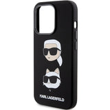 Karl Lagerfeld Silicone Karl&Choupette Head case for iPhone 15 Pro - black