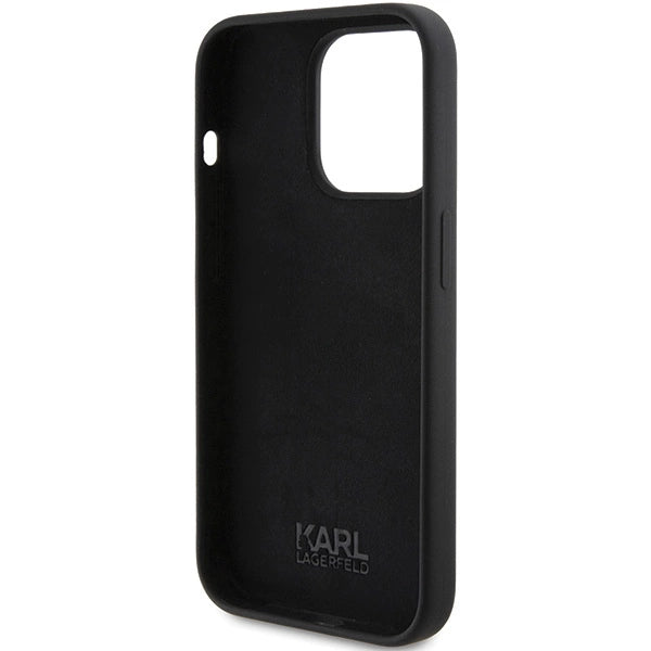 Karl Lagerfeld Silicone Karl Script case for iPhone 15 Pro - black