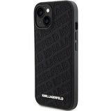 Karl Lagerfeld Quilted K Pattern case for iPhone 15 Plus / 14 Plus - black