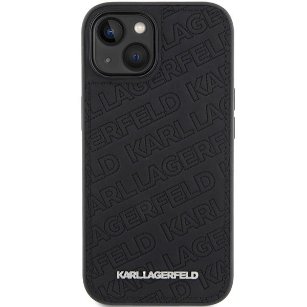 Karl Lagerfeld Quilted K Pattern case for iPhone 15 Plus / 14 Plus - black