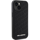 Karl Lagerfeld Quilted K Pattern case for iPhone 15 Plus / 14 Plus - black